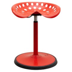 Red Tractor Seat Stool Designed by Etienne Fermigier for Mirima, France