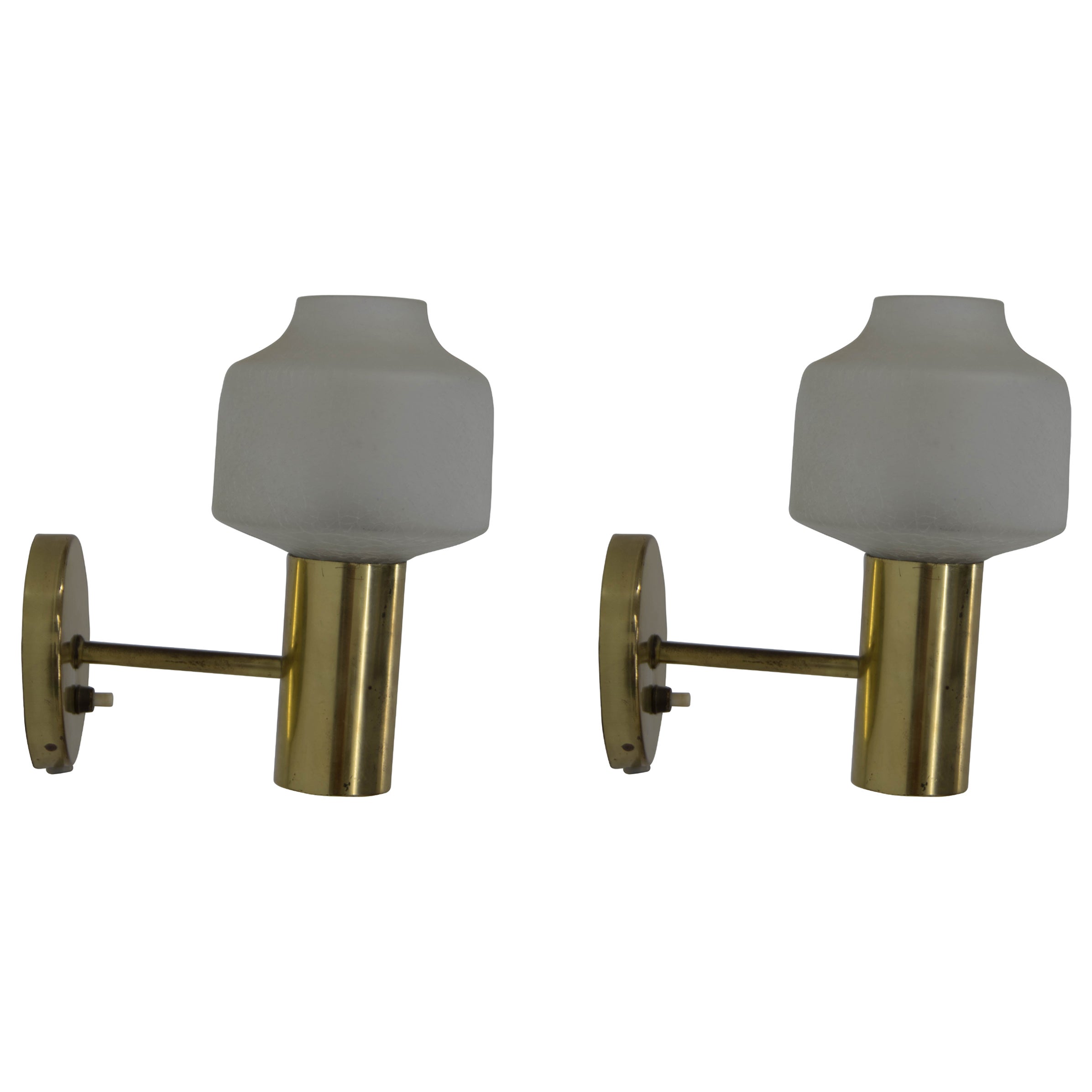 Set of Two Wall Lamps, Denmark, 1970s For Sale