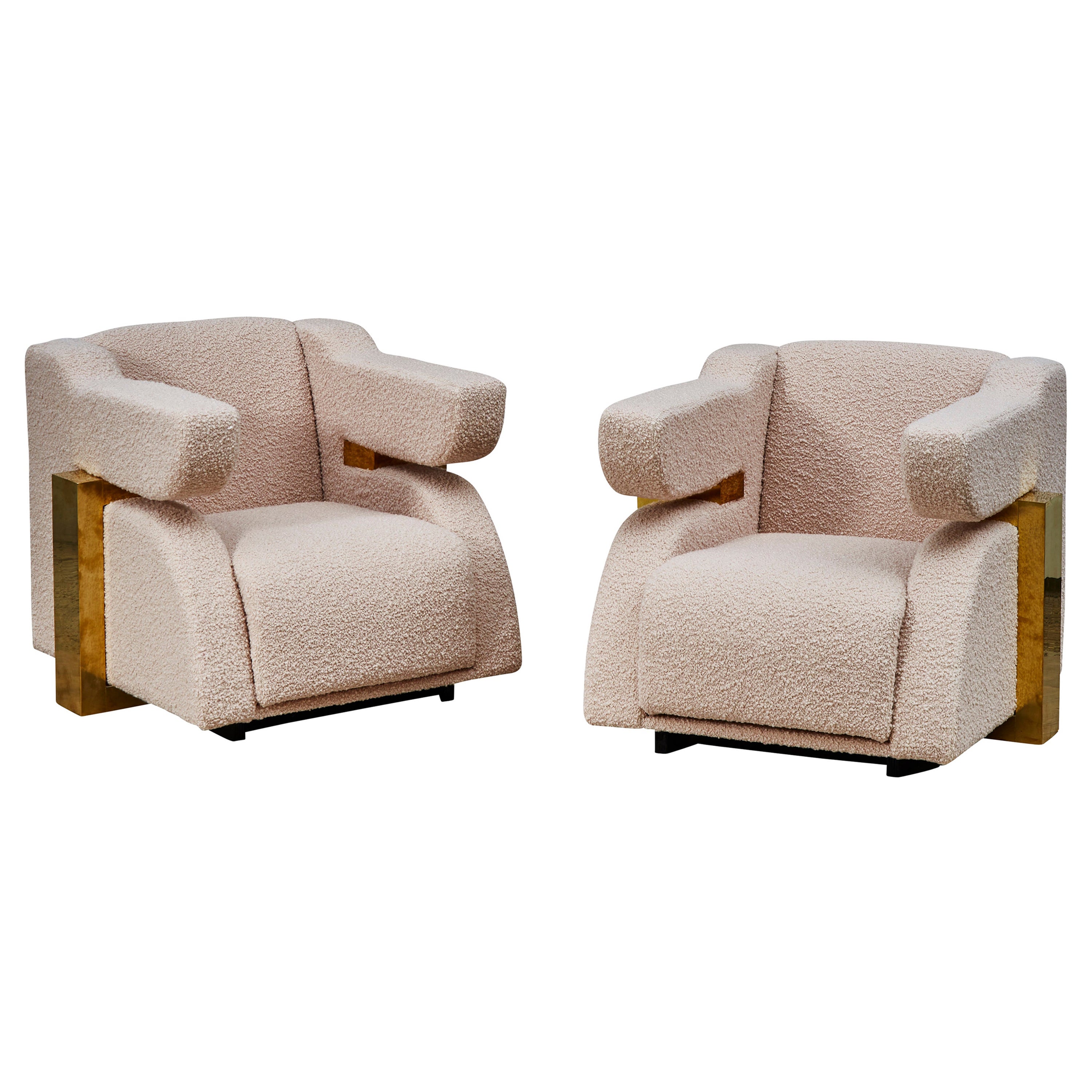 Brass Armchairs by Studio Glustin At Cost Price
