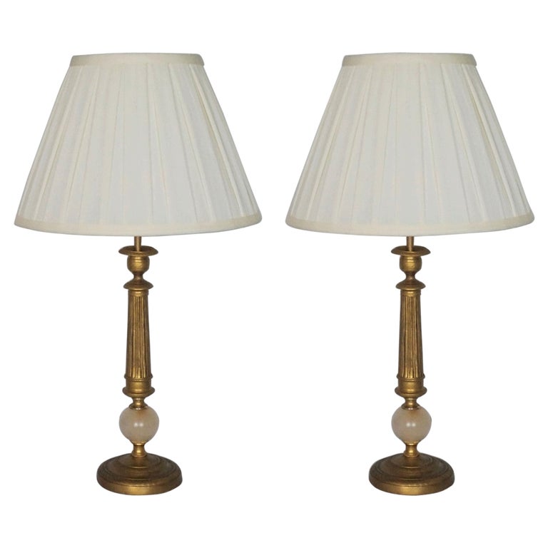 Pair Of French Empire Style Bronze, French Style Table Lamps Australian
