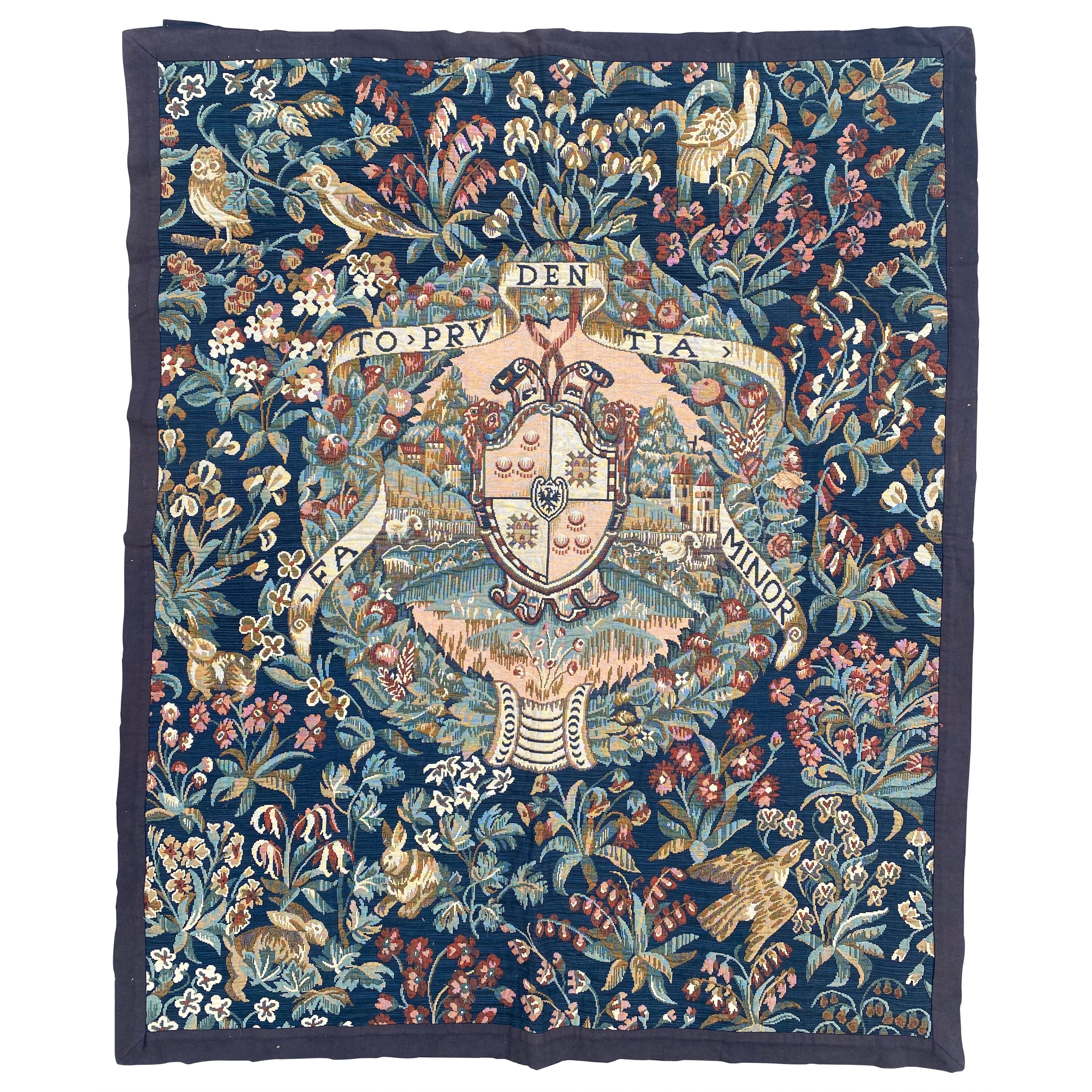 Bobyrug’s Pretty Vintage French Jaquar Tapestry For Sale