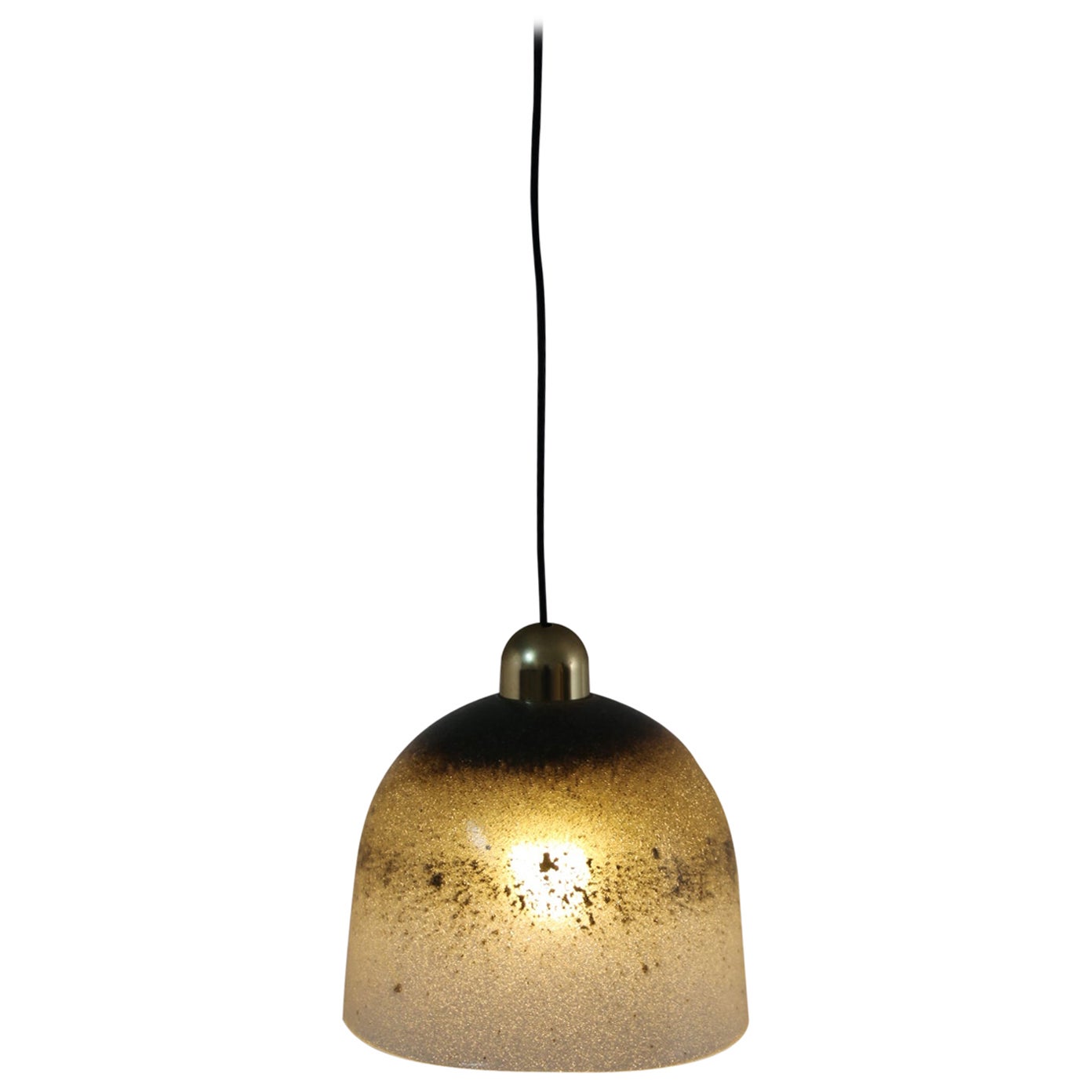 Peill Und Putzler Heavy Glass Pendant Lamp, 1970 For Sale