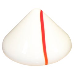 Murano Table Lamp Pyramid with Red Stripe