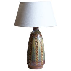 S�øholm Stentøj, Table Lamp, Glazed Stoneware, Bornholm, Denmark, 1960s