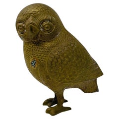 Mid Century Bronze Owl of Athena Sculpture