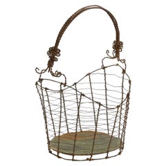 19th Century Italian Wirework Basket