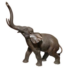 Cast Bronze Elephant of Great Proportion