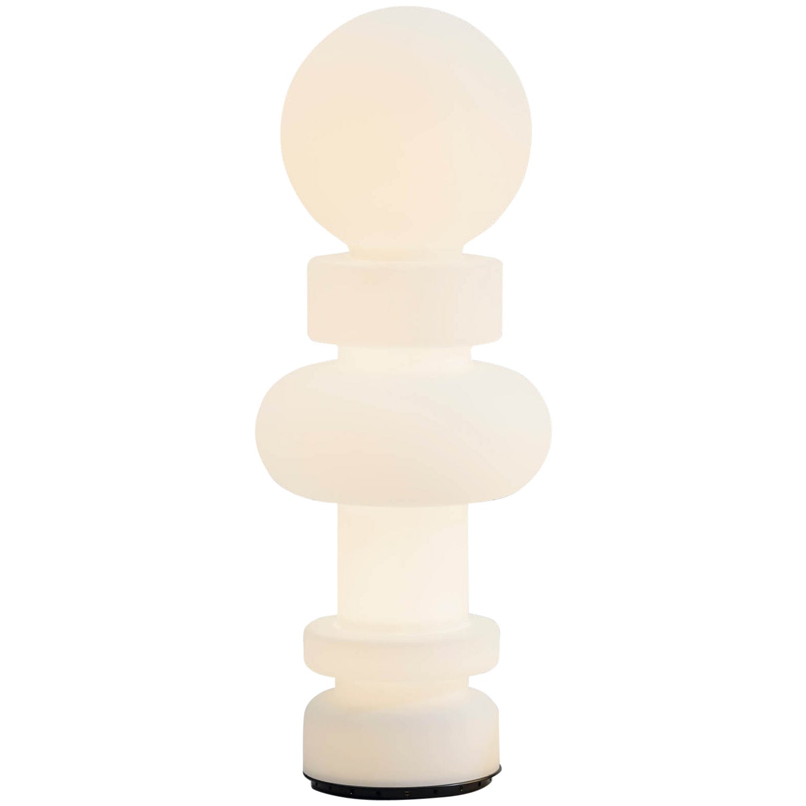 Large Bobo Piccoli 'Re' Table or Floor Lamp in Blown Glass for Fontana Arte For Sale