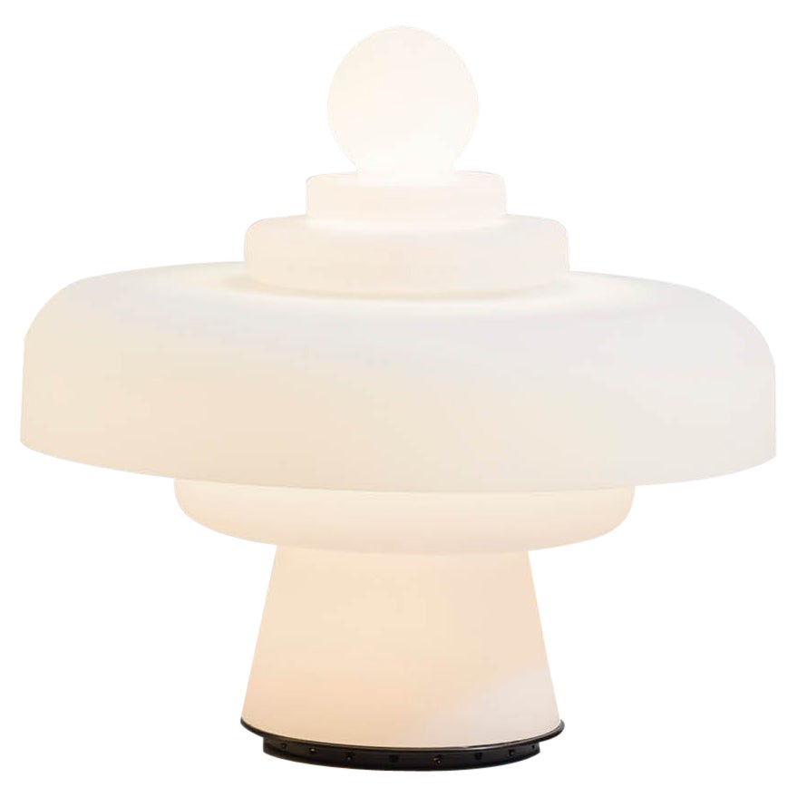 Large Bobo Piccoli 'Regina' Table Lamp in Blown Glass for Fontana Arte For Sale