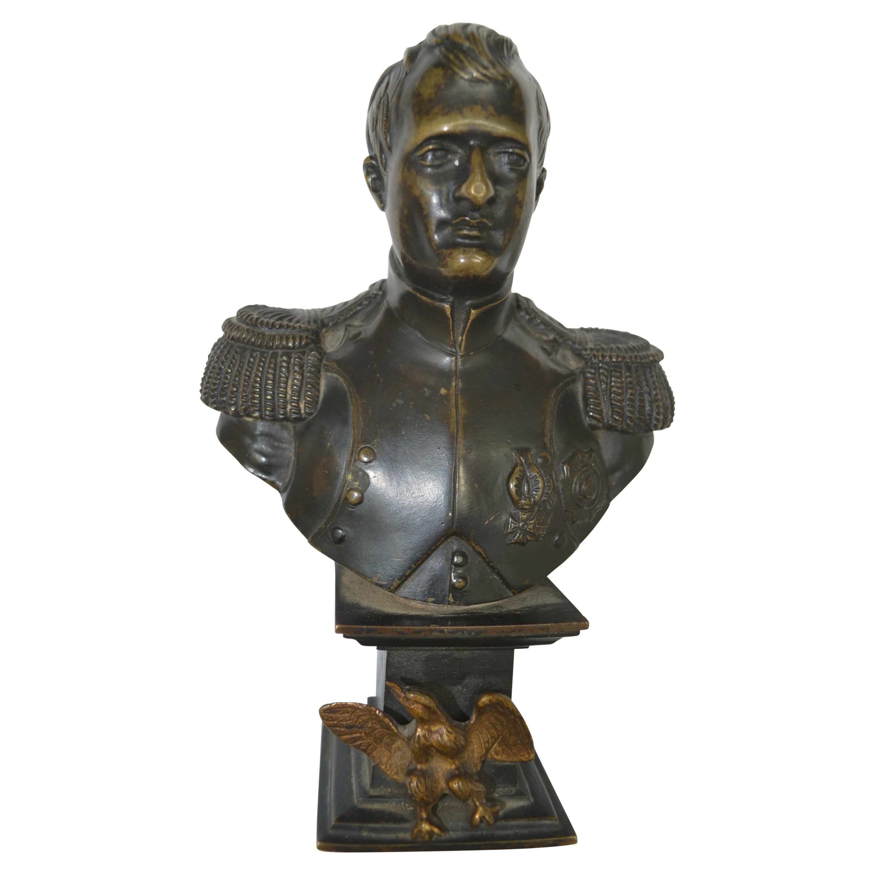 Small Patinated Bronze Bust of Napoleon