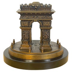 Diminutive Grand Tour Bronze Architectural Model of the Arch de Triumph