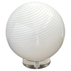 Large Vetri-Murano & Lucite Orb Lamp