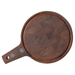 Bandeja de madera de teca de mediados de siglo Digsmed para servir embutidos y quesos