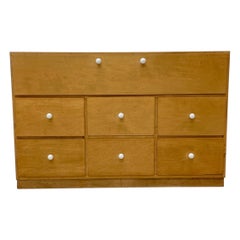  Conant Ball Old Cabinet Dresser in Solid Maple Wood with Fancy White Pulls 1900