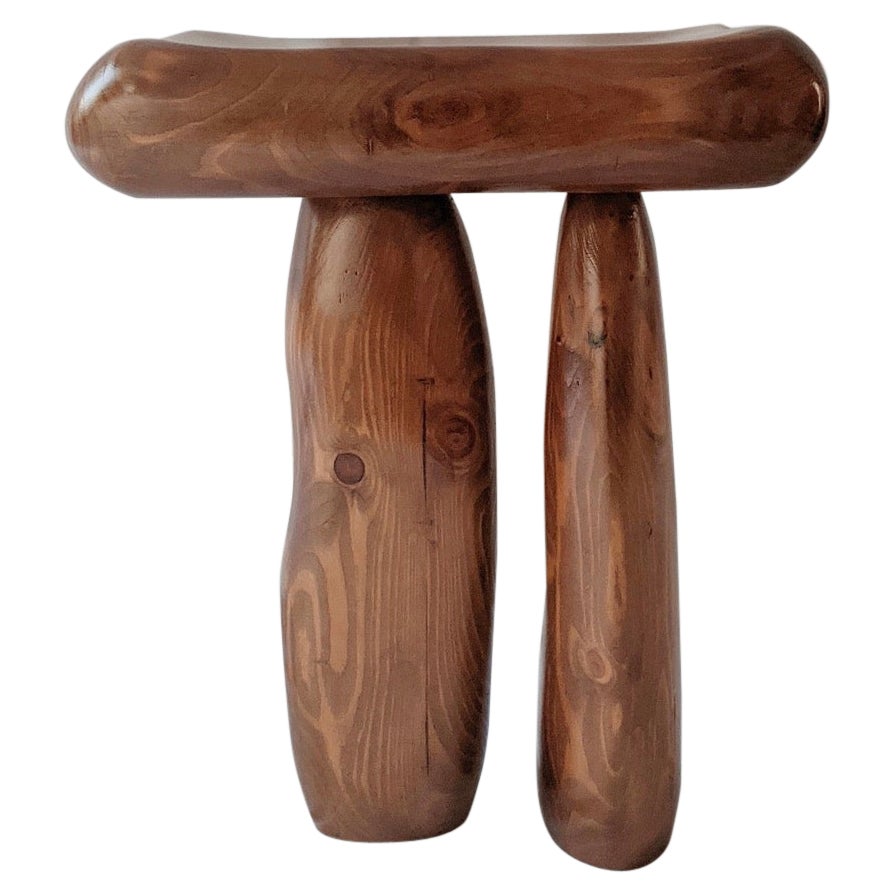 Twin I Stool by The Stone by the Door (American Oak version) For Sale