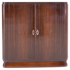 Art Deco Vinyl Records Storage Decca Cabinet, Removable Shelves, France, c. 1970