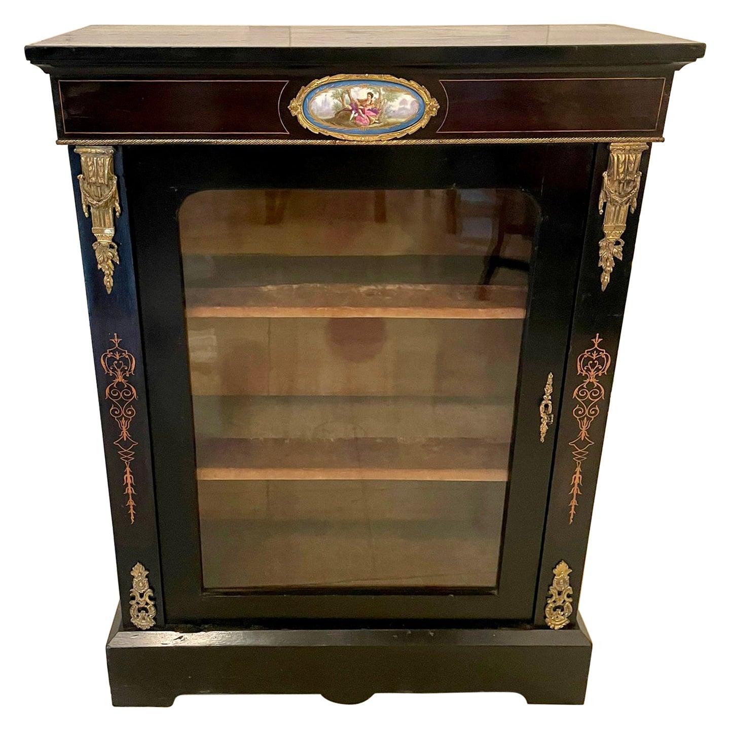 Antique Victorian French Display Cabinet For Sale