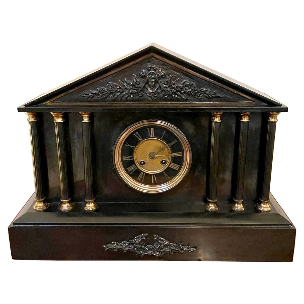 Antique Victorian Marble Mantel Clock