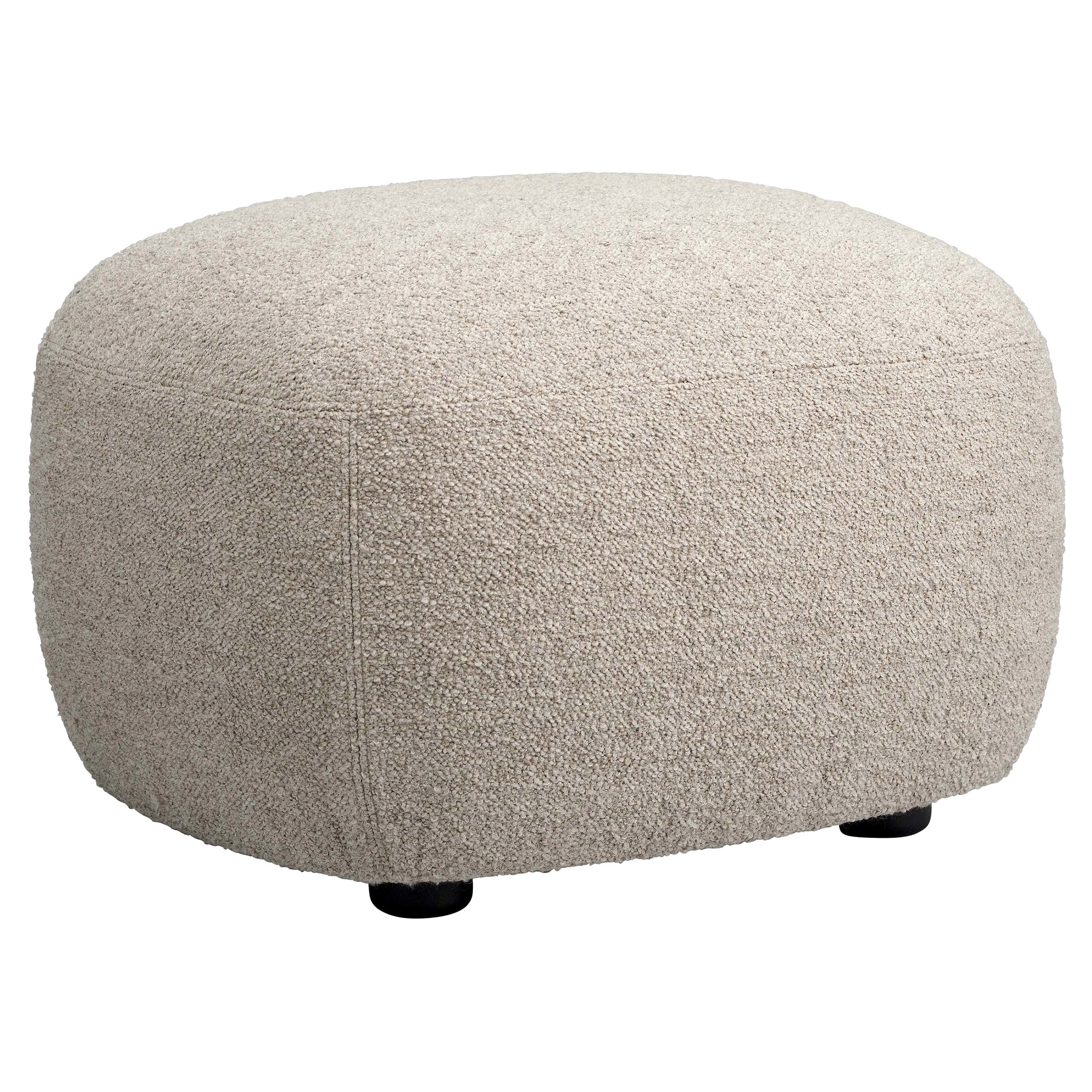 Little Big Pouf Fully Upholstered in Barnum Bouclé For Sale