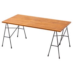 Desk /Table by Bengt Johan Gullberg, Metal and Teak, Sweden, 1950s