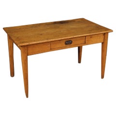 20th Century Chestnut, Pinewood and Fruitwood French Modern Writing Desk, 1970