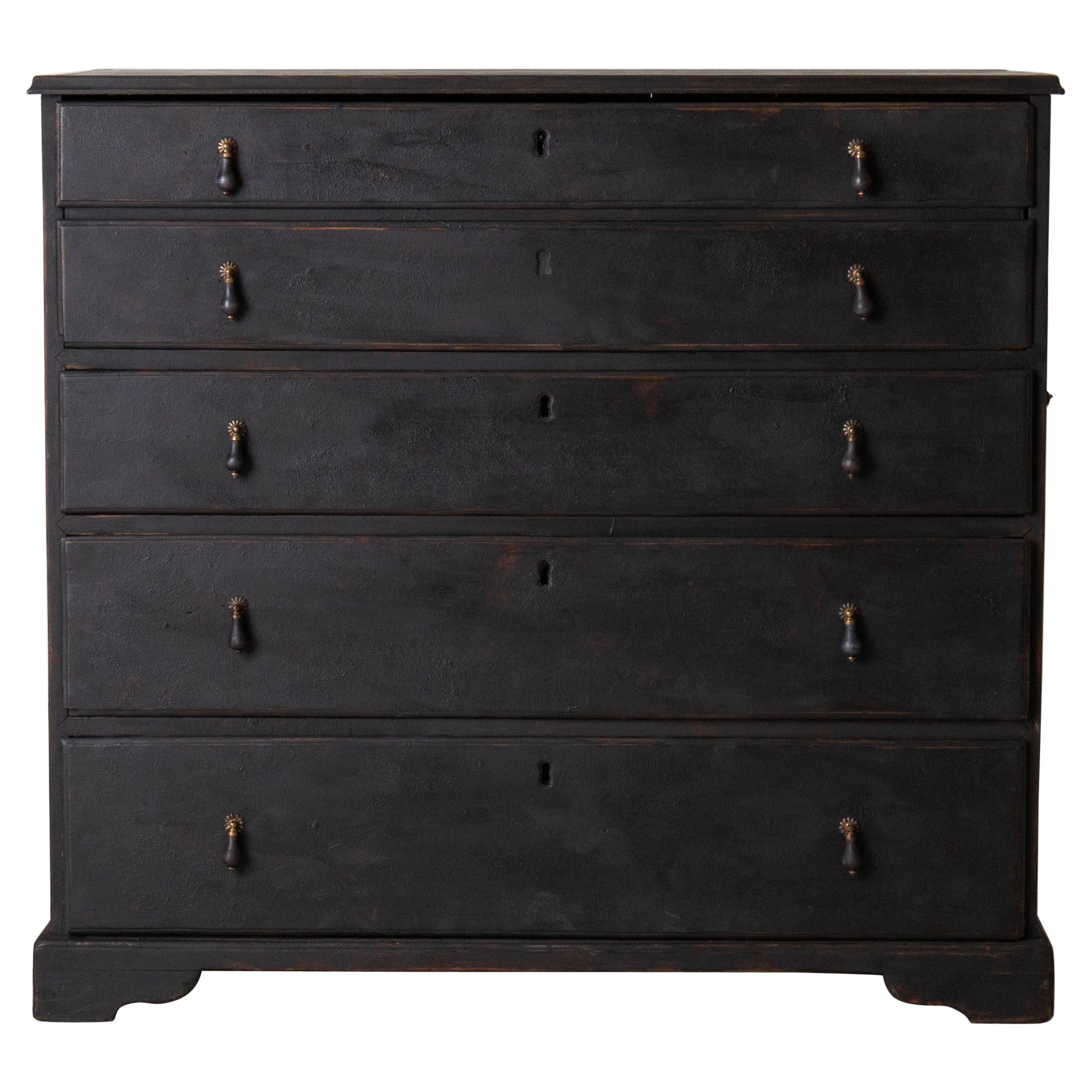 Chest of Drawers Writing Desk Top Black English 18th Century England