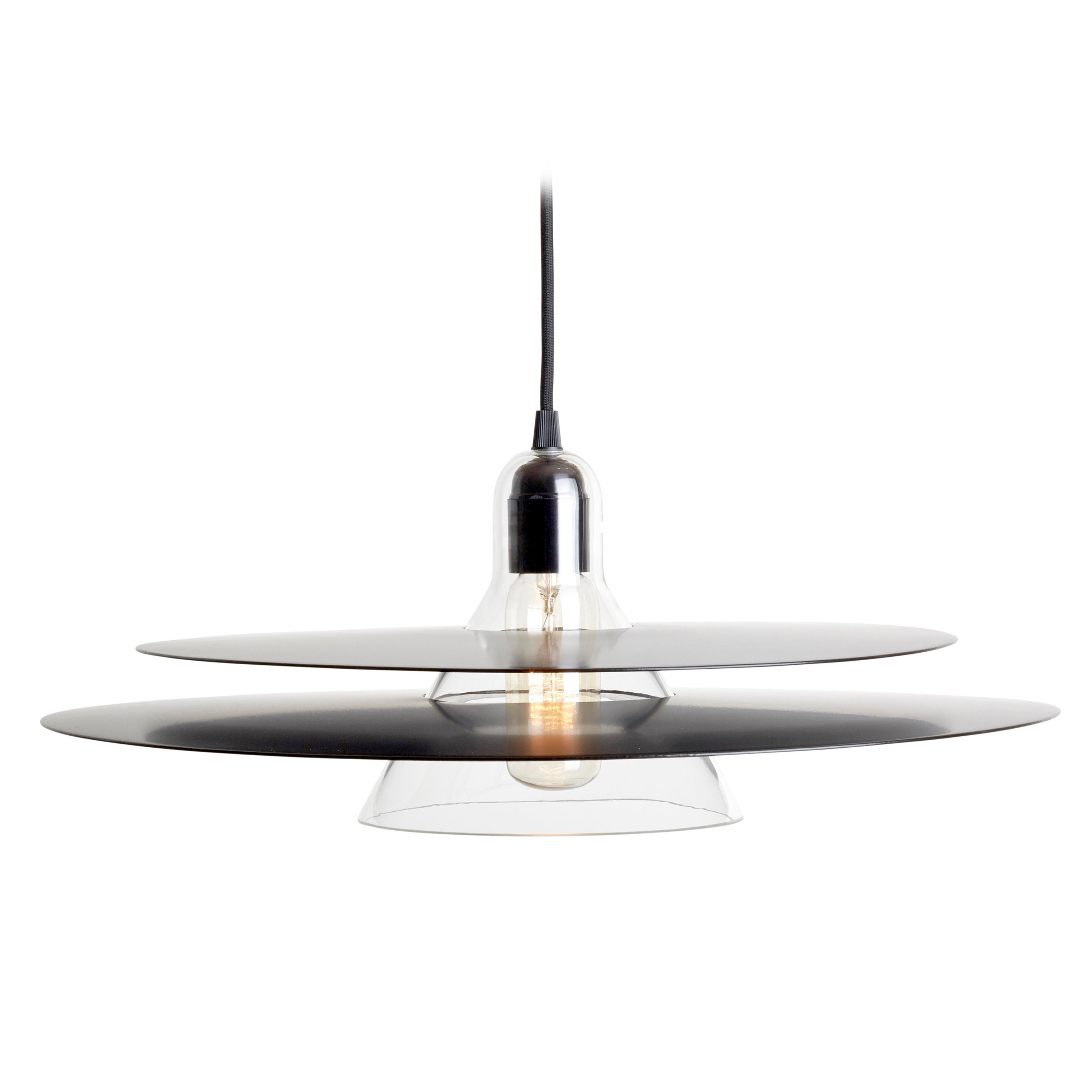 Cymbal Pendant Lamp Black For Sale