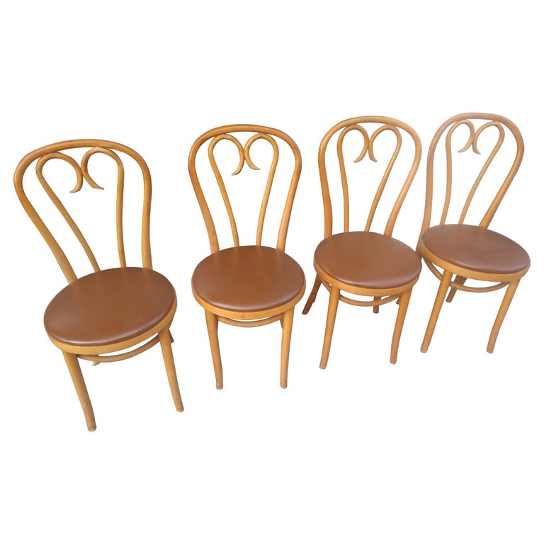 Set of Four Bentwood Cafe Dining Chairs Romania For Sale at 1stDibs