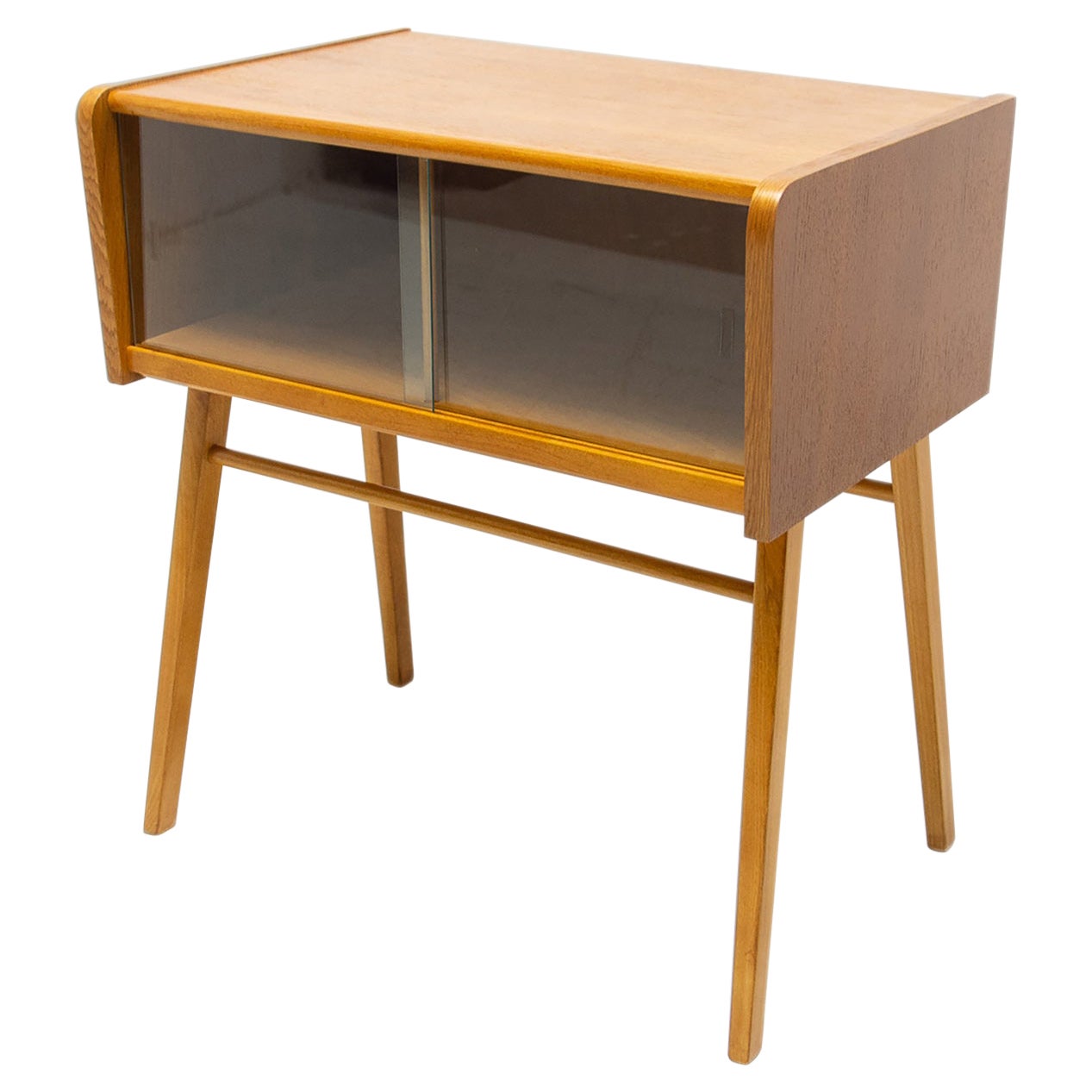 Mid Century Glazed Side Table, 1950´S, Czechoslovakia For Sale