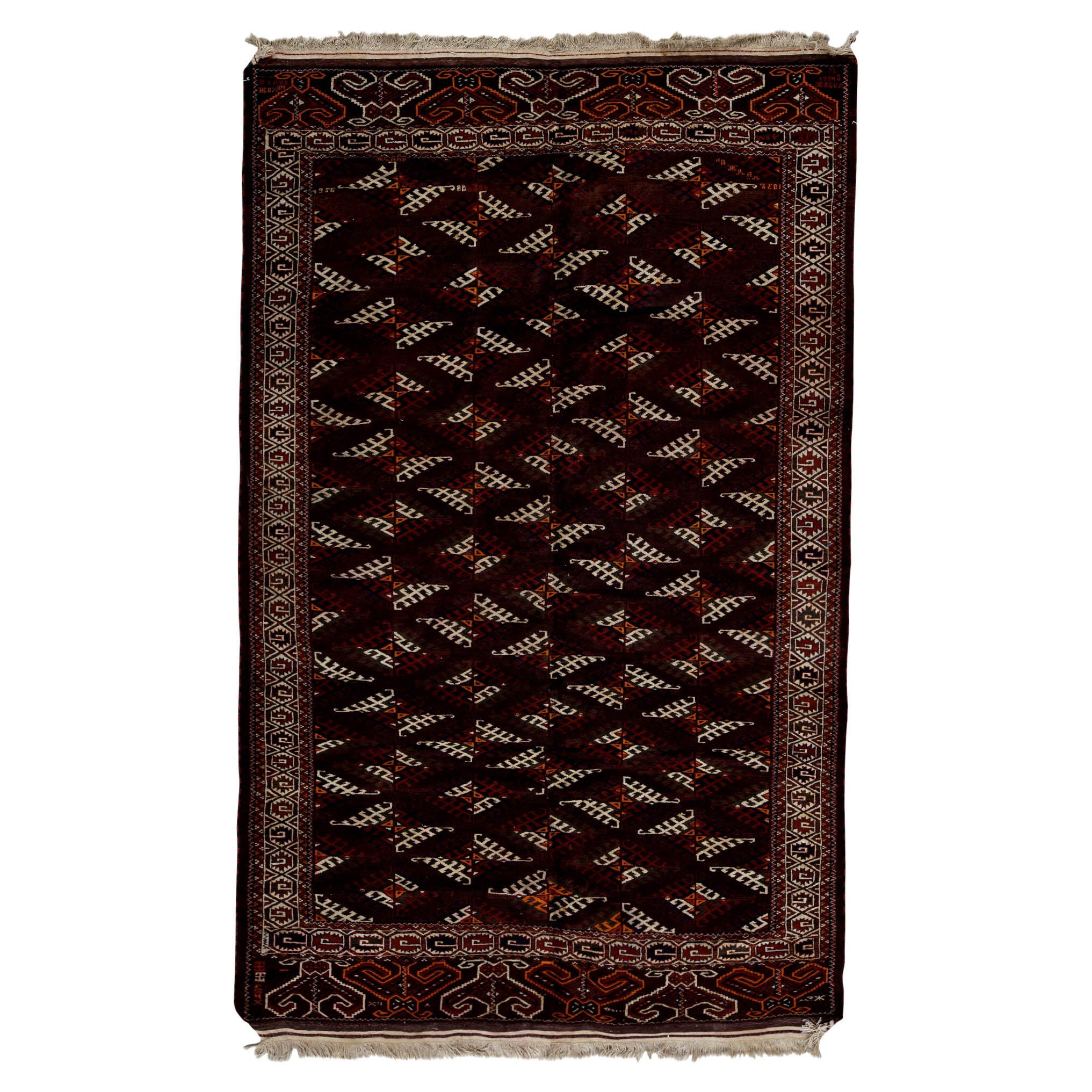 Antique Persian Fine Traditional Handwoven Luxury Wool Multi Rug For Sale