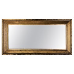 Very Elegant Large 19th Century Horizontal Giltwood Mirror