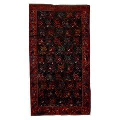 Vintage Persian Fine Traditional Handwoven Luxury Wool Navy / Red Rug