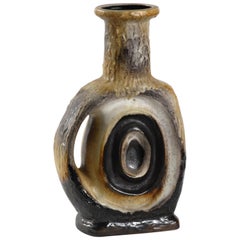 Walther Becht Brown Swirl Vase, Germany, circa 1960