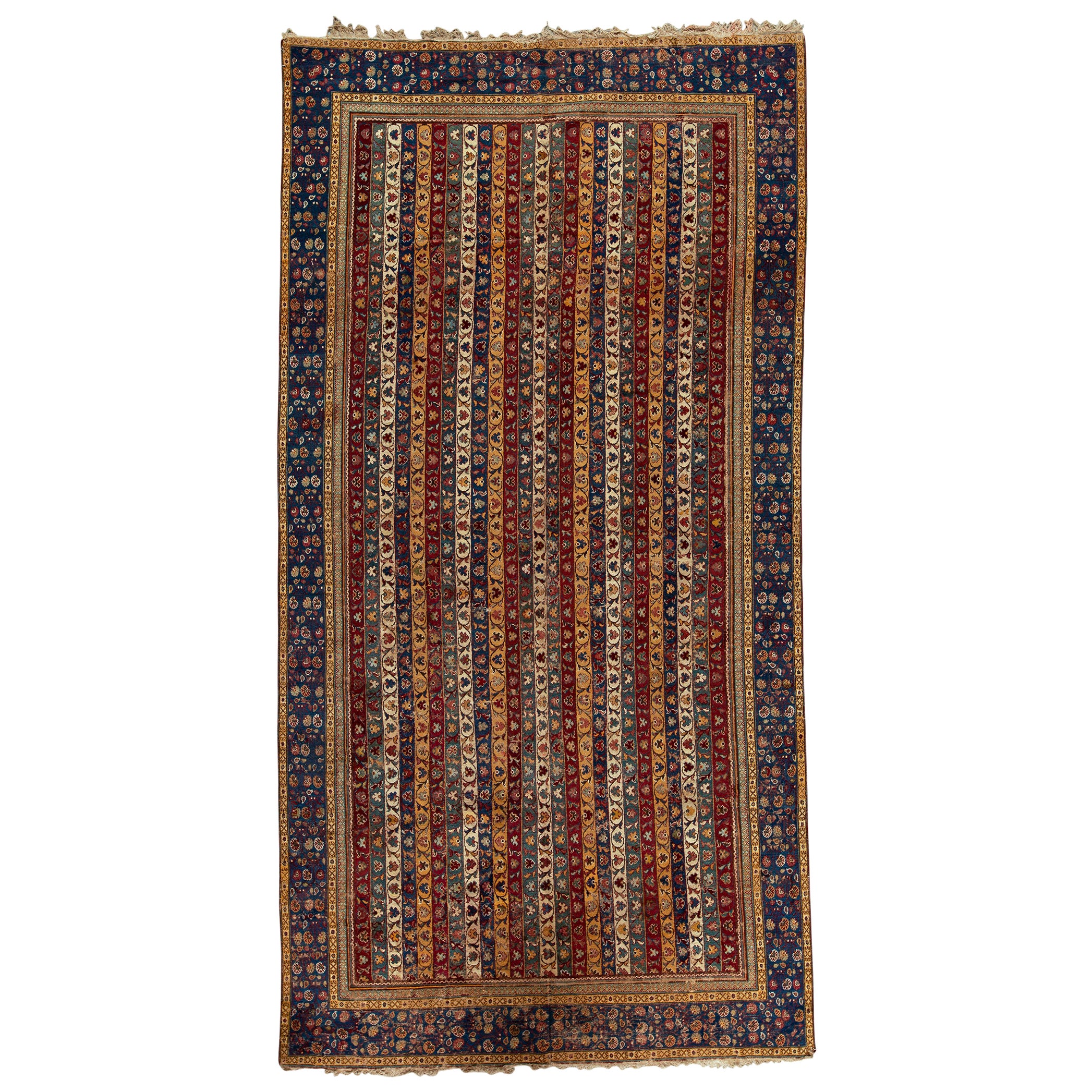   Antique Persian Fine Traditional Handwoven Luxury Wool Multi Rug