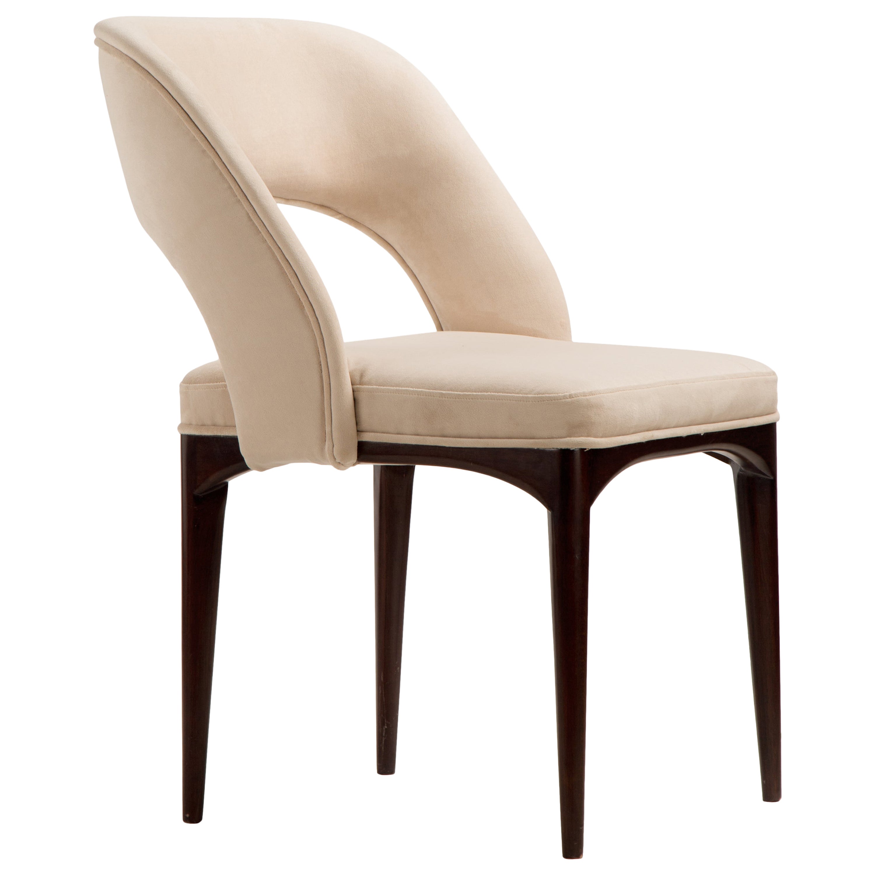 Cedar Wood Dining Chair with Faux Leather Upholstery