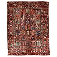 Traditional Handwoven Luxury Semi Vintage Persian Wool Multi / Red