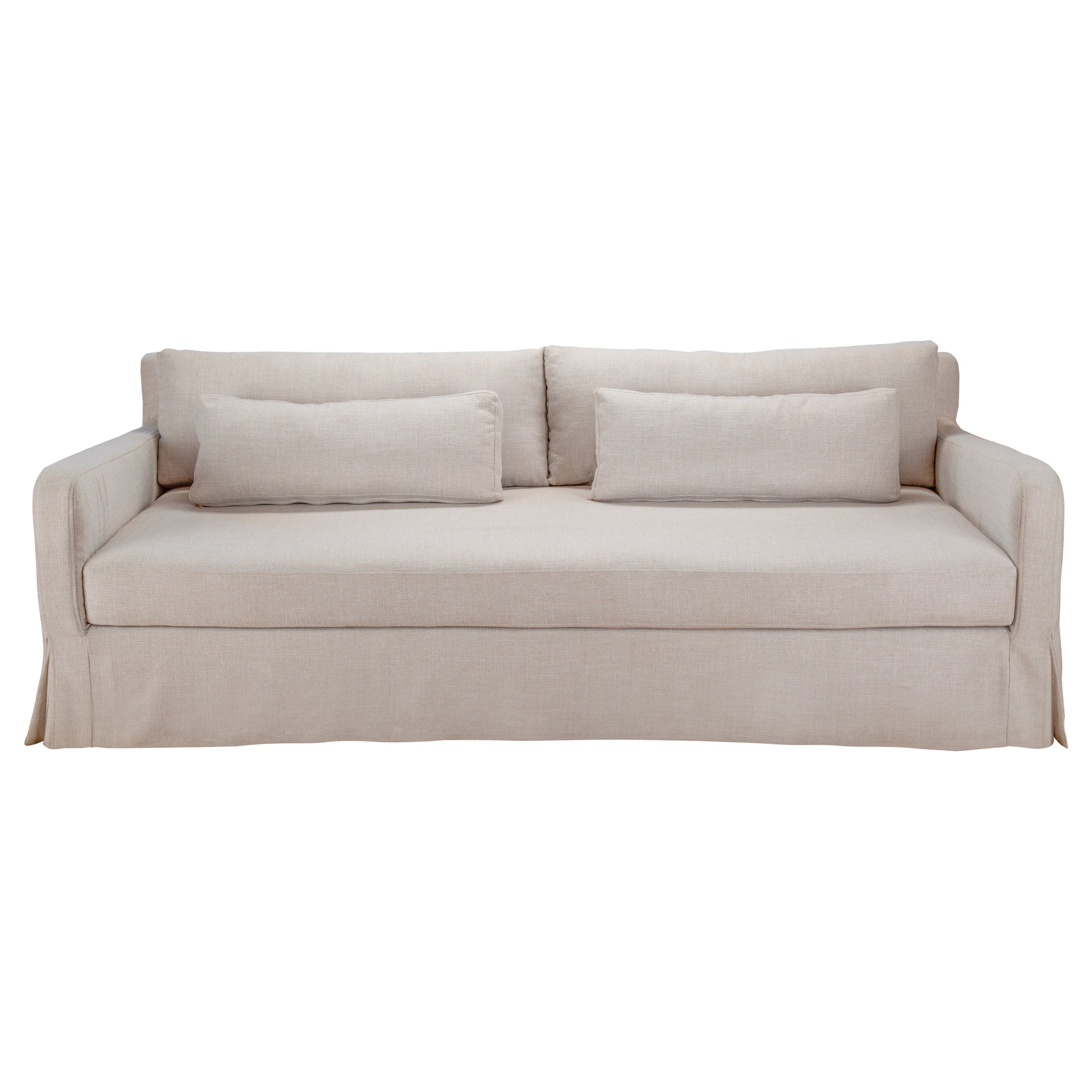 Modern Comfortable Slip-on 3-Seater Sofa with Double Stitching and Foam Filling