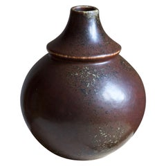 Margot Öjemark Wiijk, Freeform Vase, Glazed Stoneware, Rörstrand, Sweden, 1960s