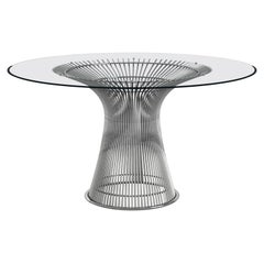 Base de table à manger de la collection Warren Platner:: nickel poli:: Knoll:: 1966