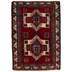 Vintage Persian Fine Traditional Handwoven Luxury Wool Red / Ivory Rug