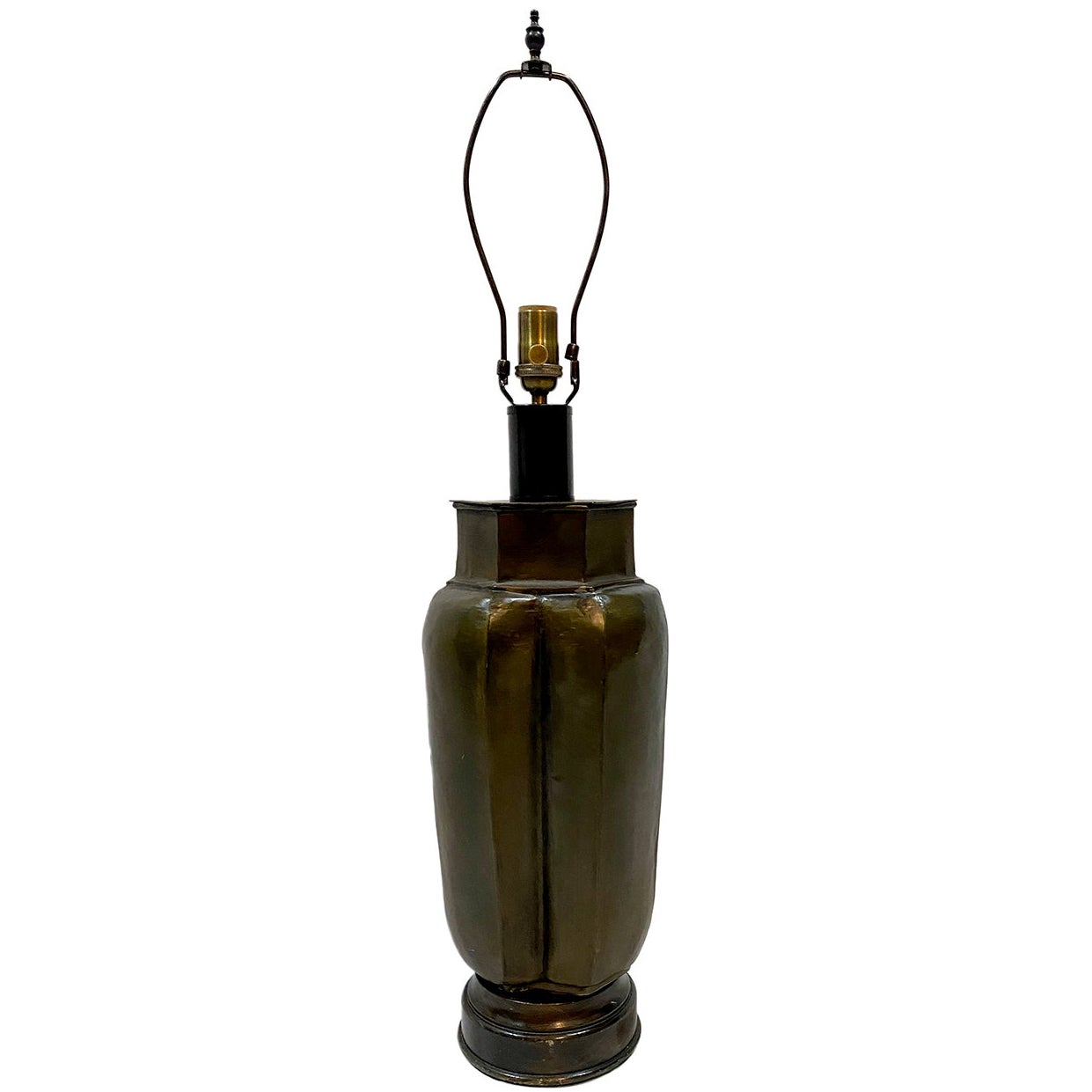 Mid Century Italian Brass Lamp For Sale
