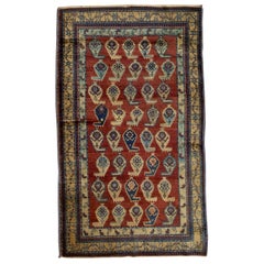 Vintage Persian Fine Traditional Handwoven Luxury Wool Rust / Gold Rug