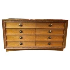 Paul Frankl Mid Century Eight-Drawer Oak Dresser for Brown-Saltman