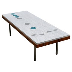 Italian Abstract Tile Coffee Table in the Style of Pia Manu