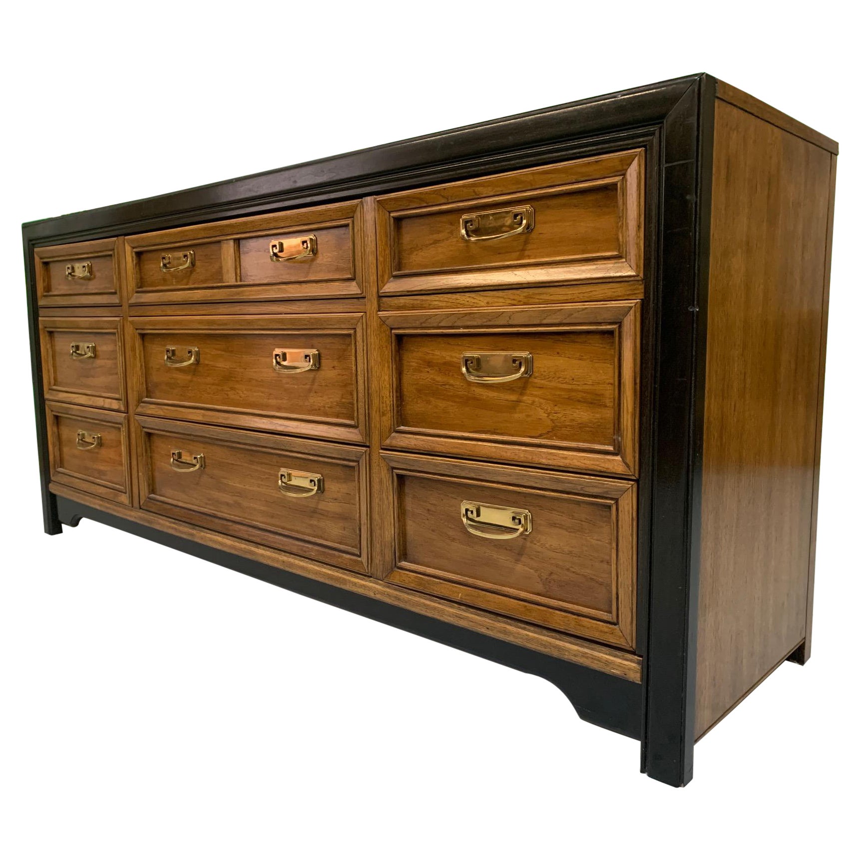 Thomasville Mid Century Two-Toned Triple Dresser