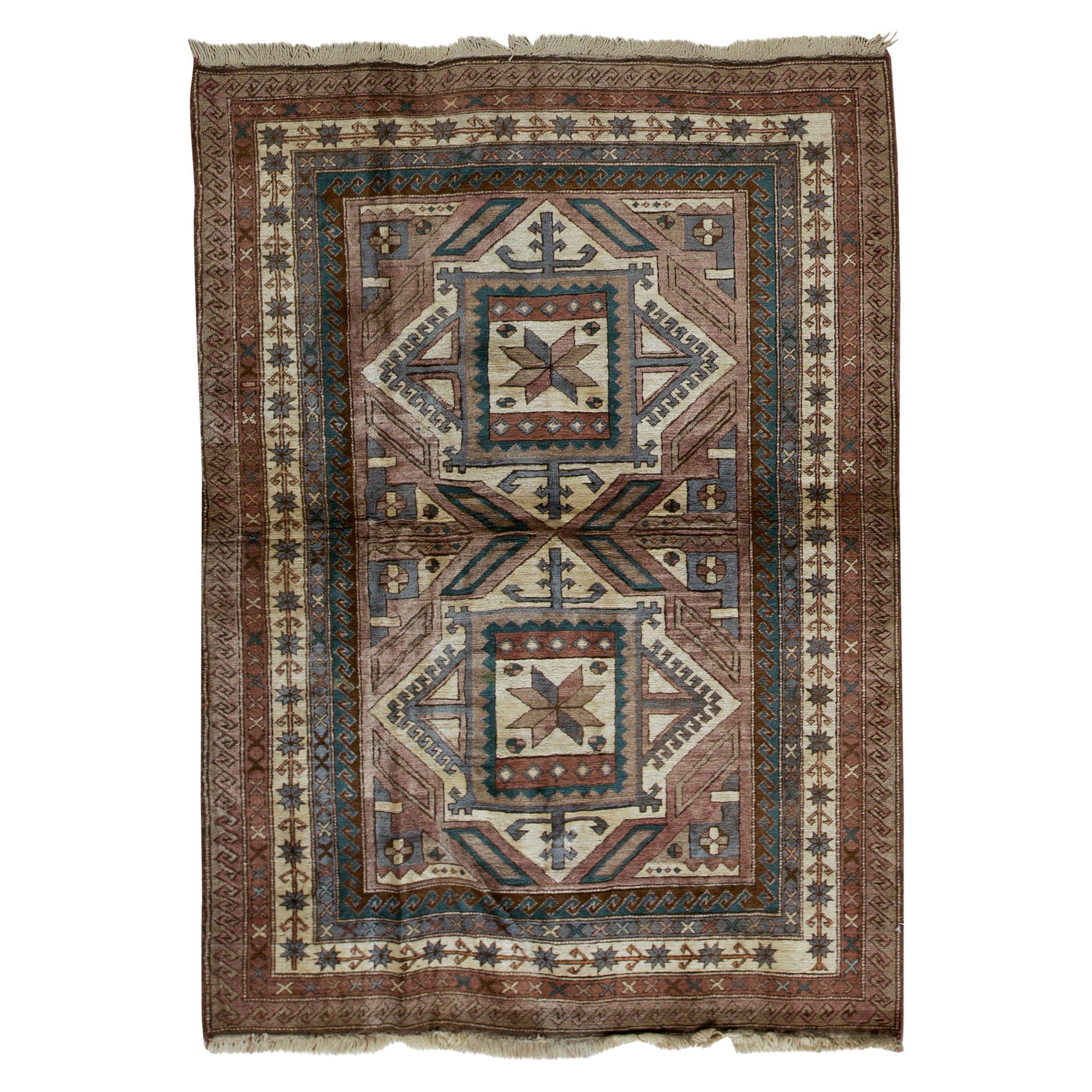 Antique Persian fine Traditional Handwoven Luxury Wool Multi For Sale