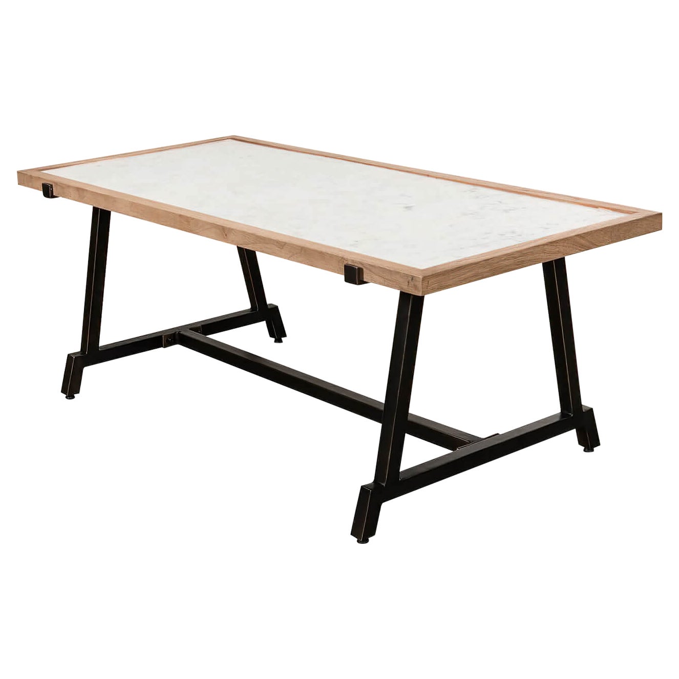 Modern Framed Marble Top Coffee Table