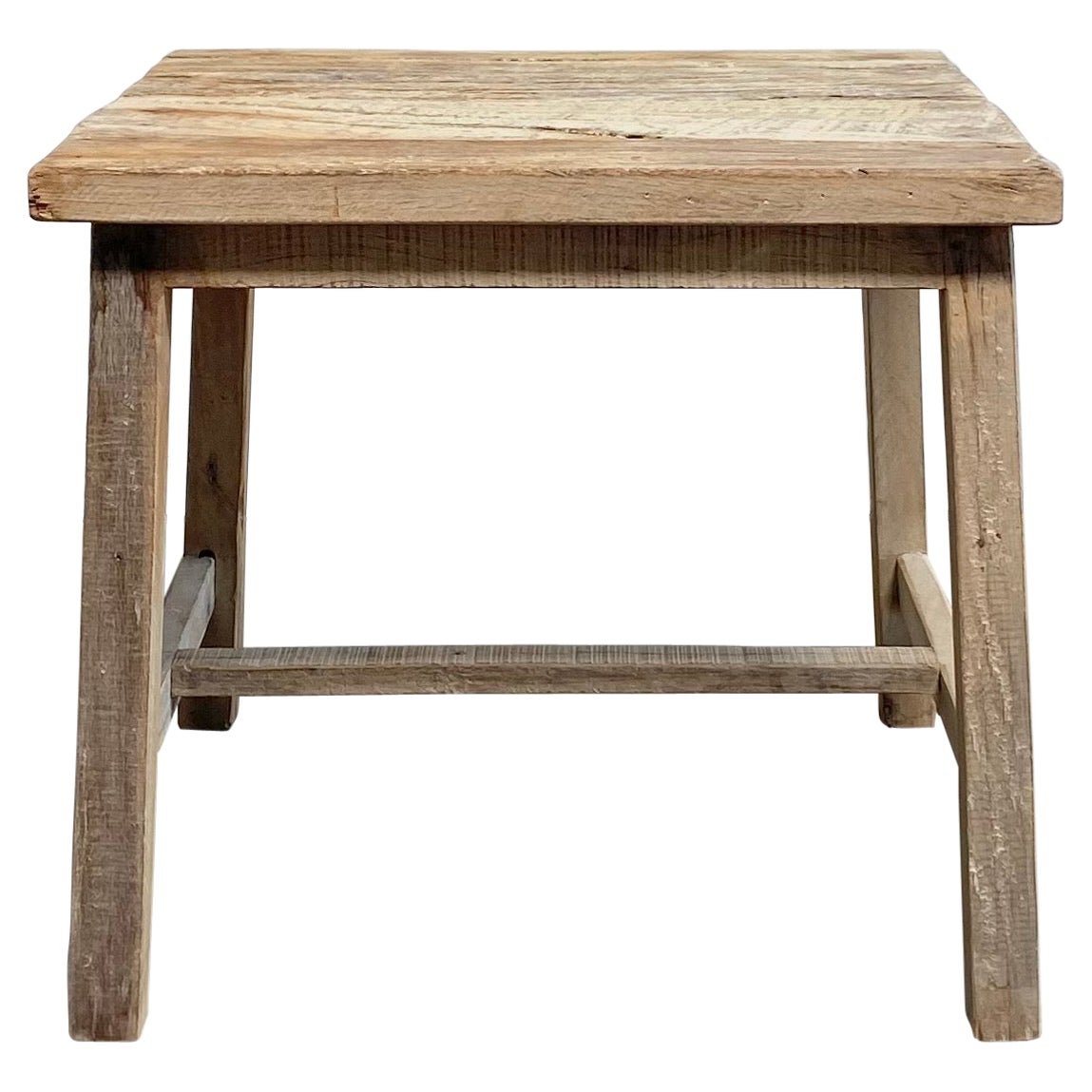 Vintage Teak Wood Rustic Side Table