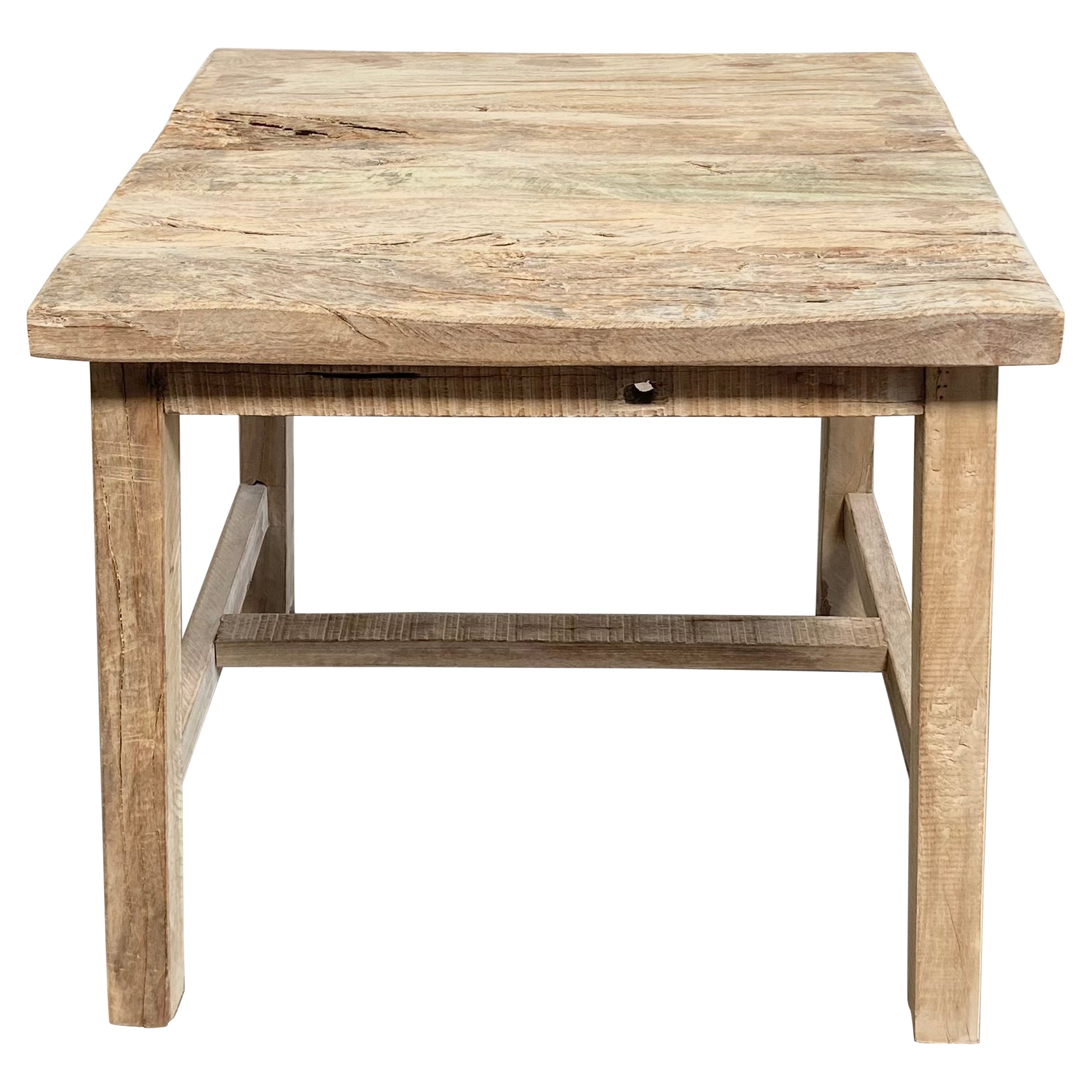 Teak Wood Rustic Side Table