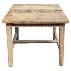 Used Teak Wood Rustic Side Table